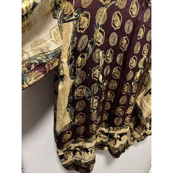 Metallic Silk by P.E.K imports Cowboy Horses Multi Color size Mens XL VINTAGE - Picture 9 of 16